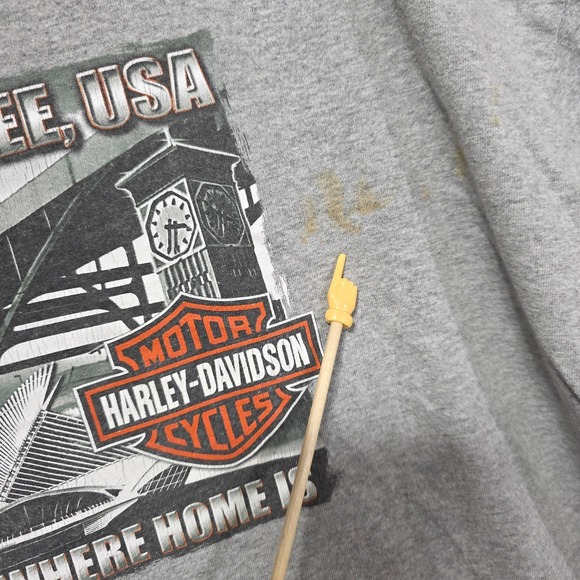 Harley Davidson Shirt Mens 4XL 105th Milwaukee This is where home is Gray 2008 - Picture 7 of 11